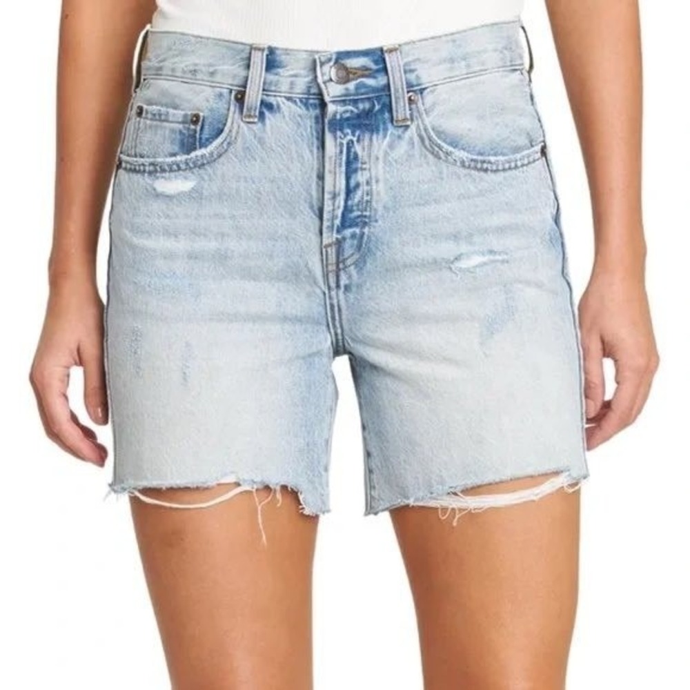 NWT Pistola Devin High Rise Mom Cut Off Denim Shorts Size 27